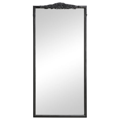 Sylvie French Provincial Rectangular Floor Mirror Black