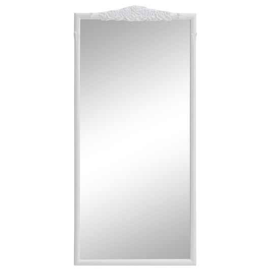 Sylvie French Provincial Rectangular Floor Mirror White