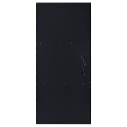 Zayan Full Length Floor Mirror With Lighting Black High Gloss