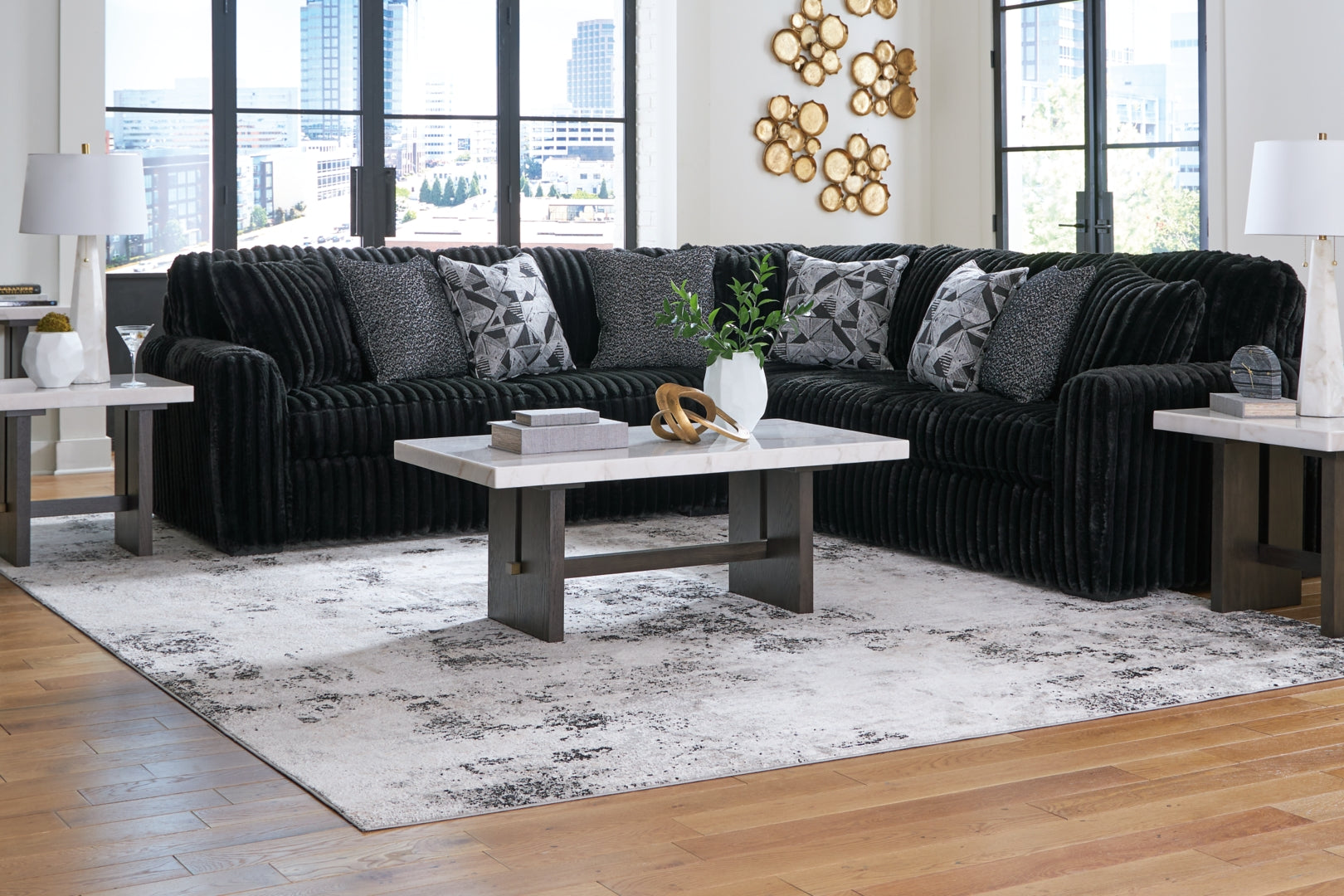 Midnight-Madness 2-Piece Sectional Sofa with Chaise