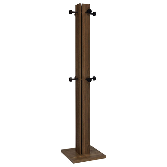 Rikkie Walnut Coat Rack Walnut and Mirror