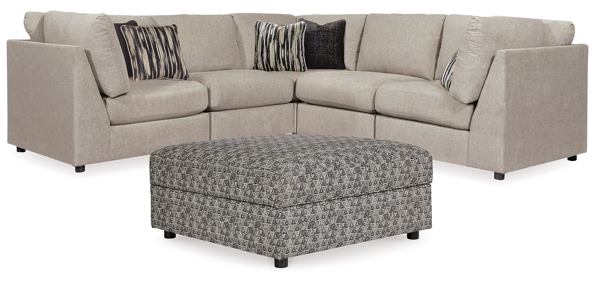 Kellway 5-Piece Sectional with Ottoman