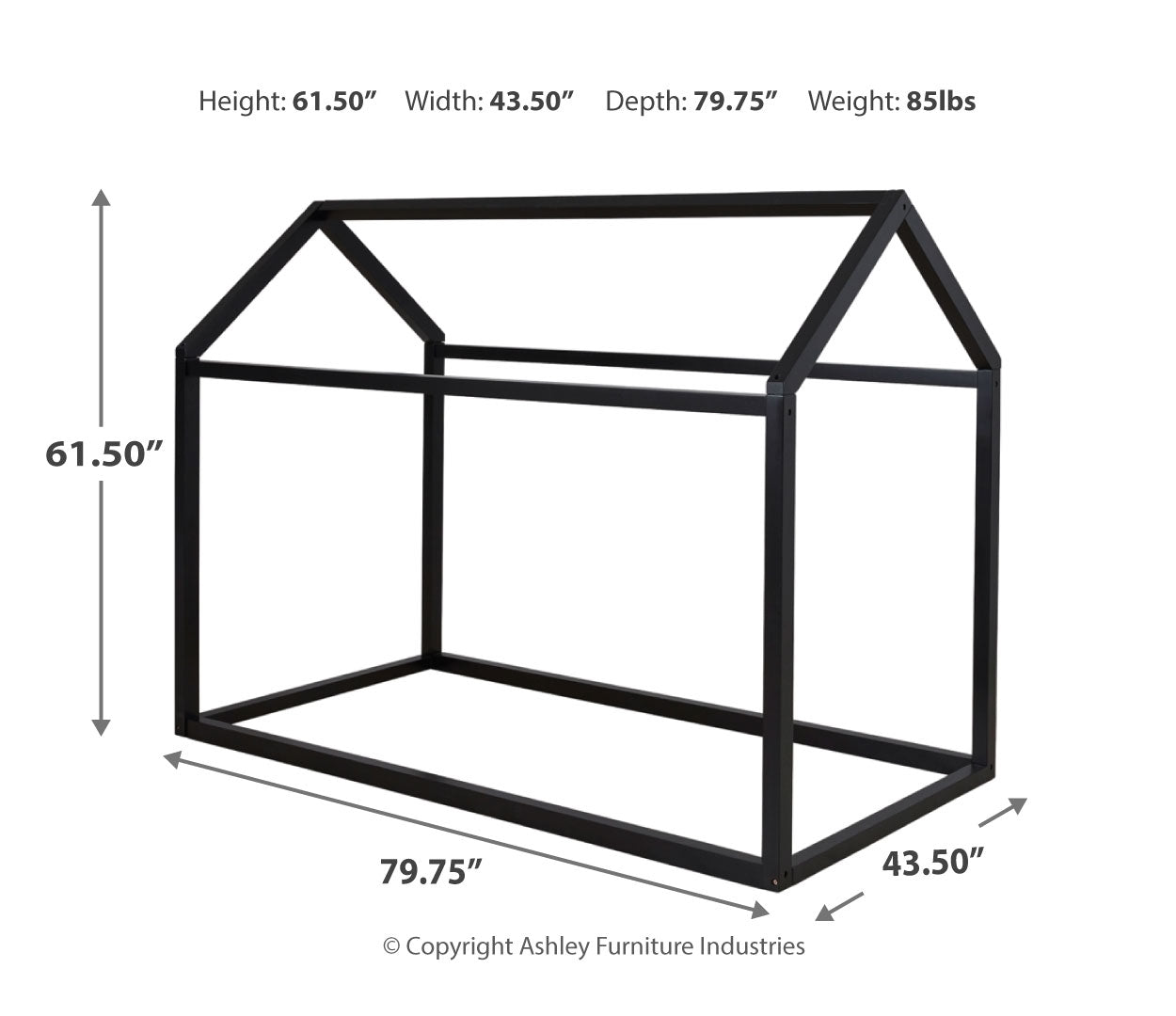 Flannibrook Twin House Bed Frame