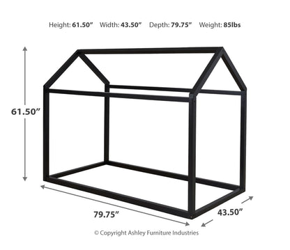 Flannibrook Twin House Bed Frame