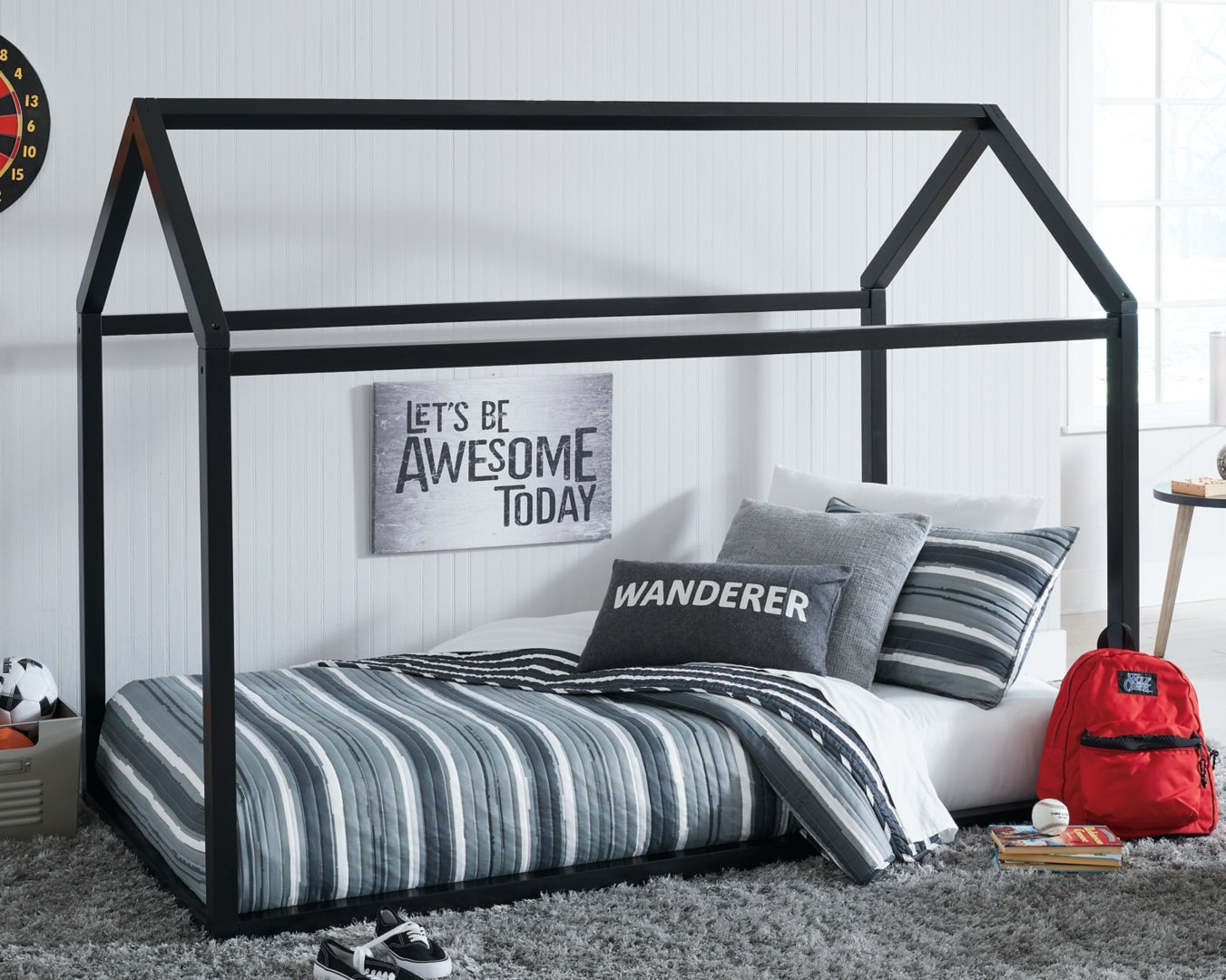 Flannibrook Twin House Bed Frame