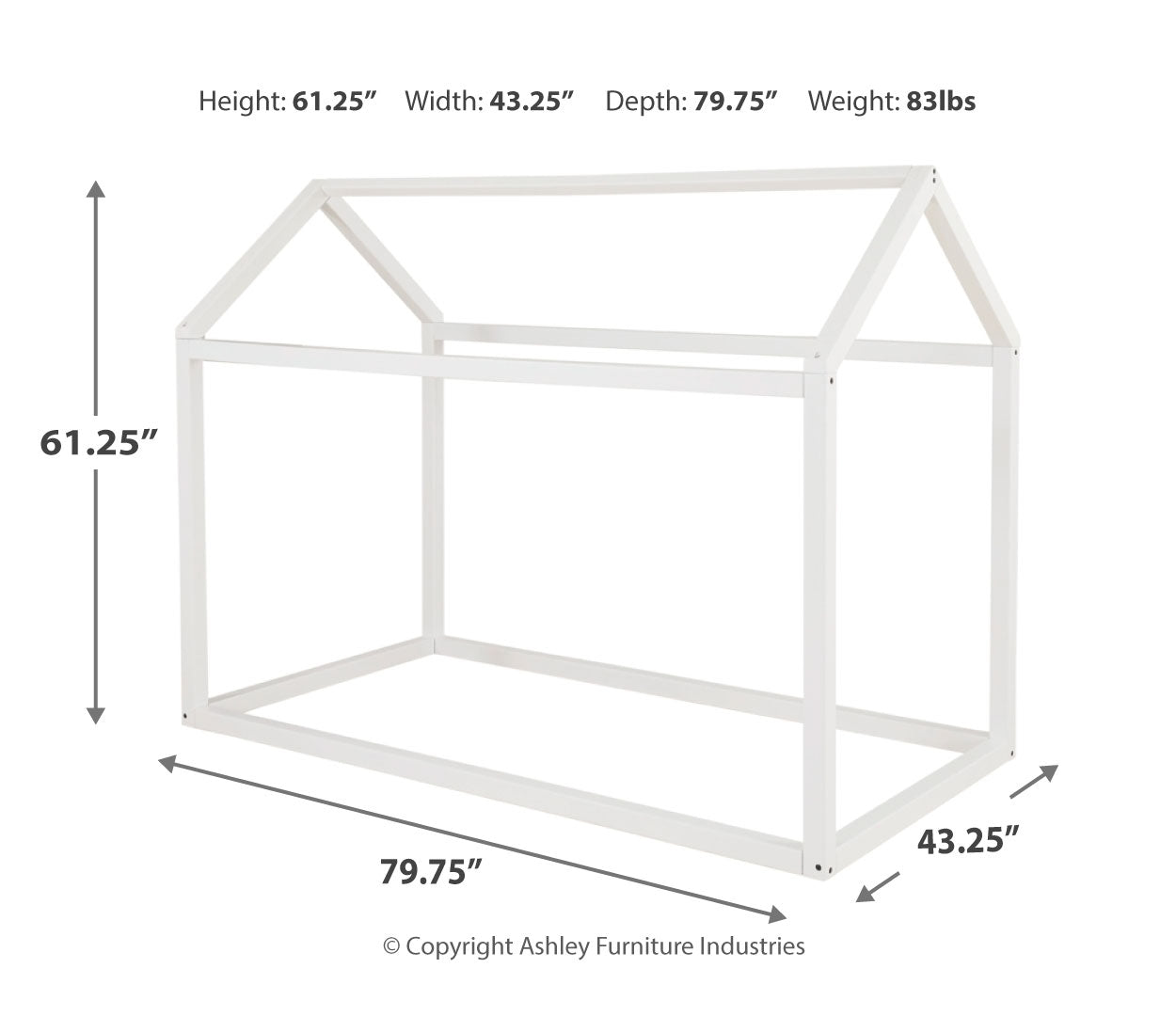 Flannibrook Twin House Bed Frame