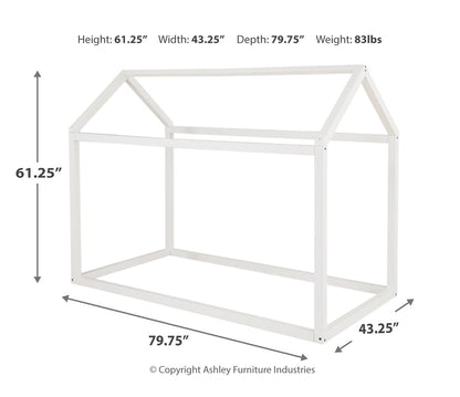 Flannibrook Twin House Bed Frame