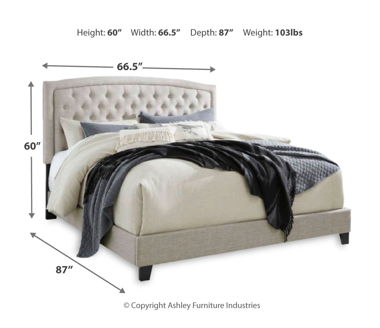 Jerary Upholstered Bed with Mattress