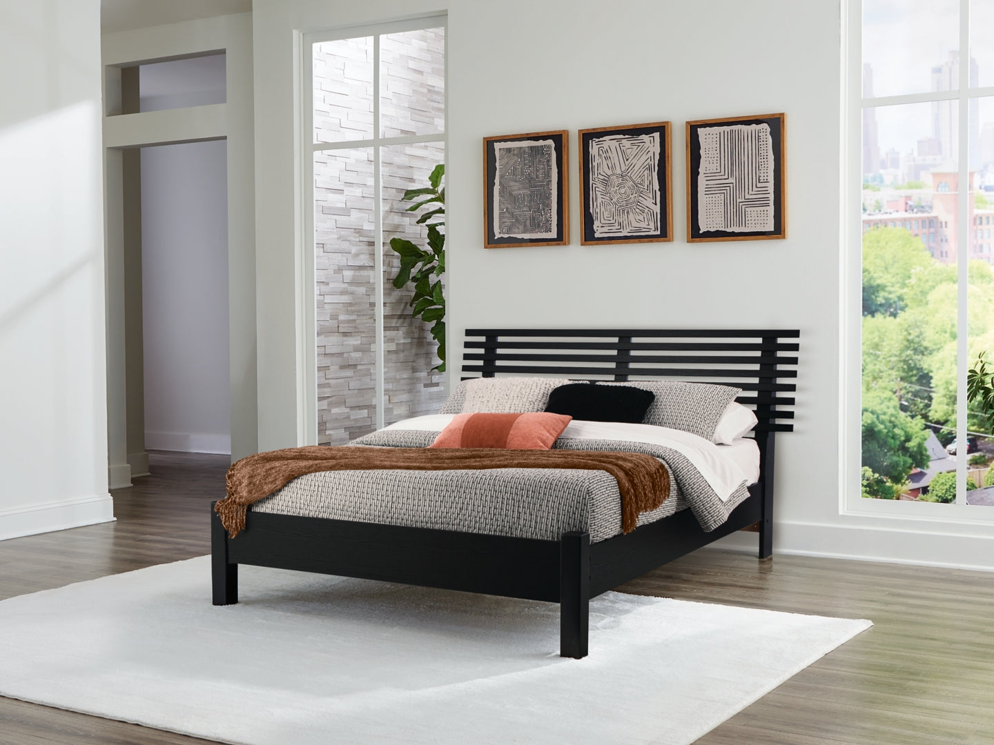 Danziar Queen Slat Panel Bed