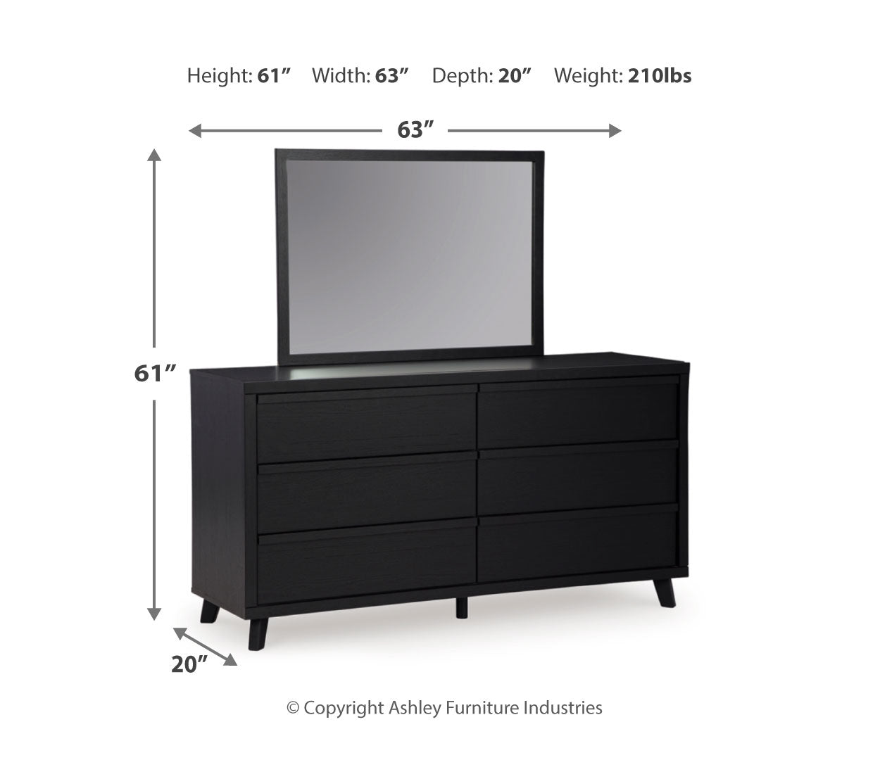 Danziar Black Bedroom Set