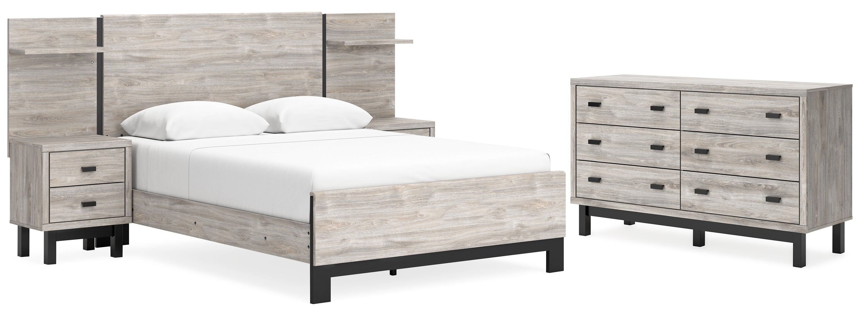 Vessalli Queen Platform Bed with Dresser