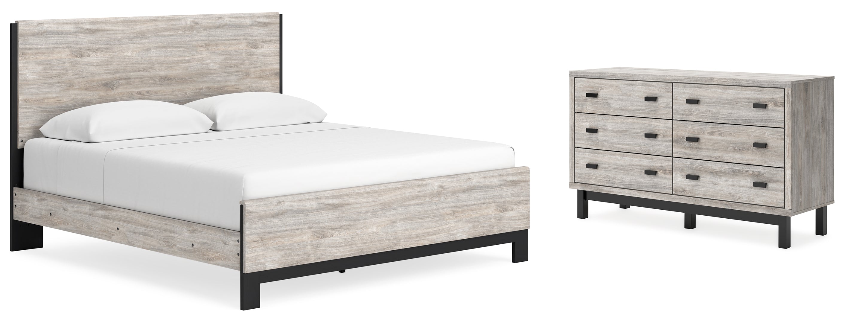 Vessalli King Panel Bed with Dresser I