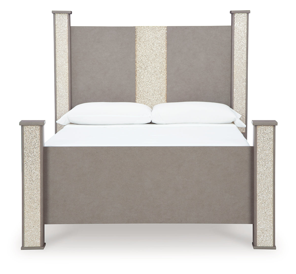 Surancha Grey Panel Bedroom Set