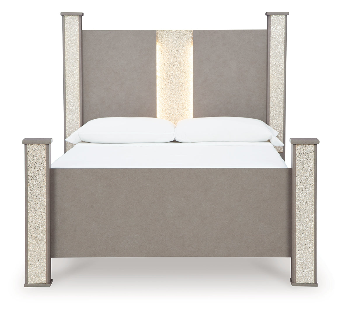 Surancha Grey Panel Bedroom Set