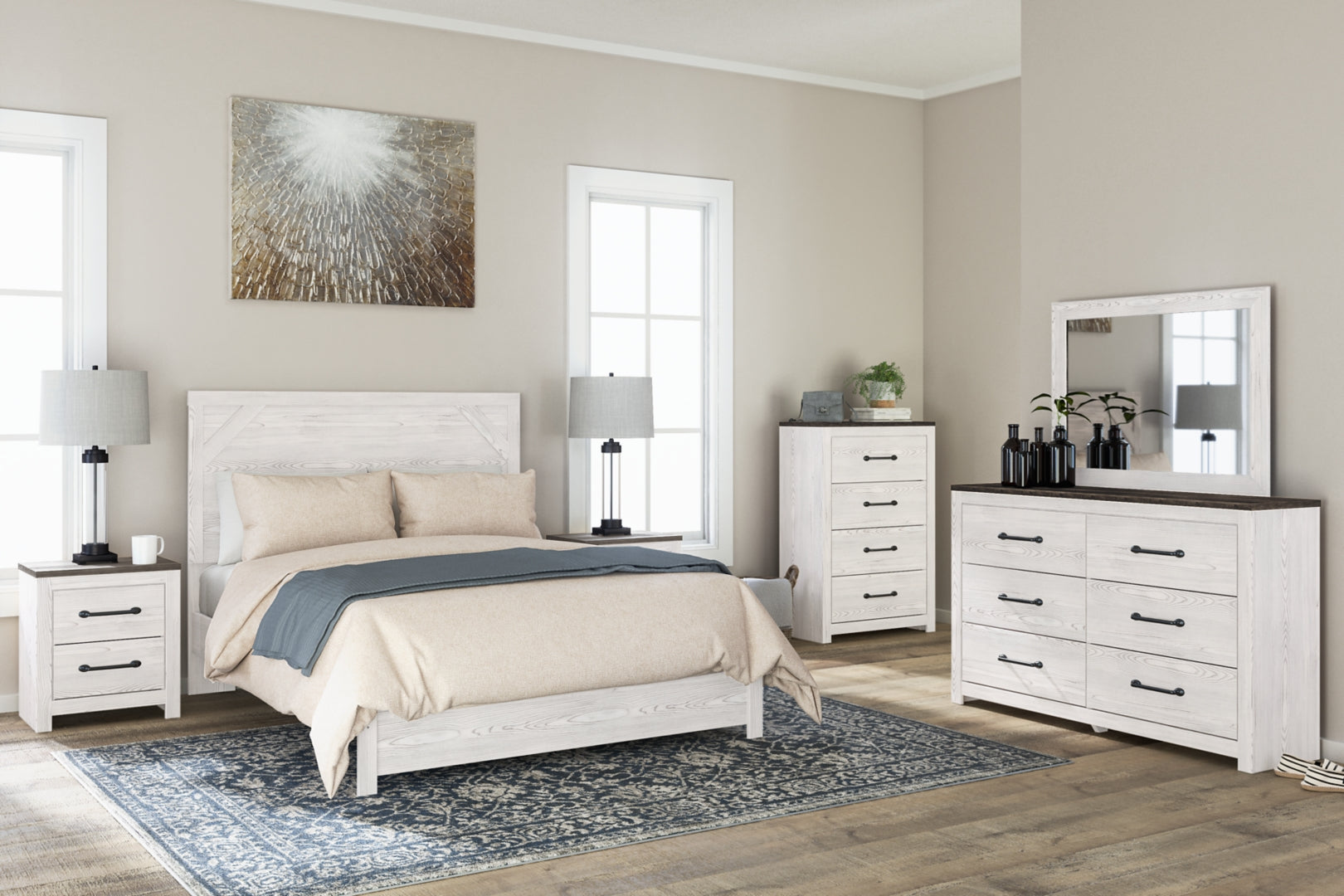 Gerridan White Panel Bedroom Set