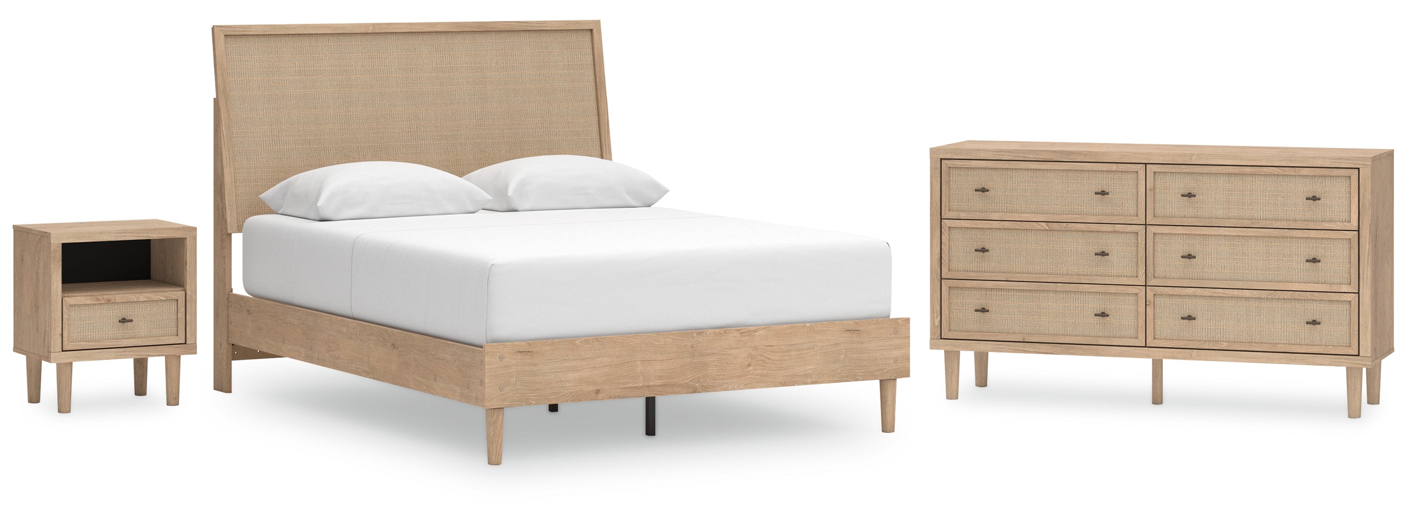 Cielden Queen Panel Bed with Dresser and Nightstand