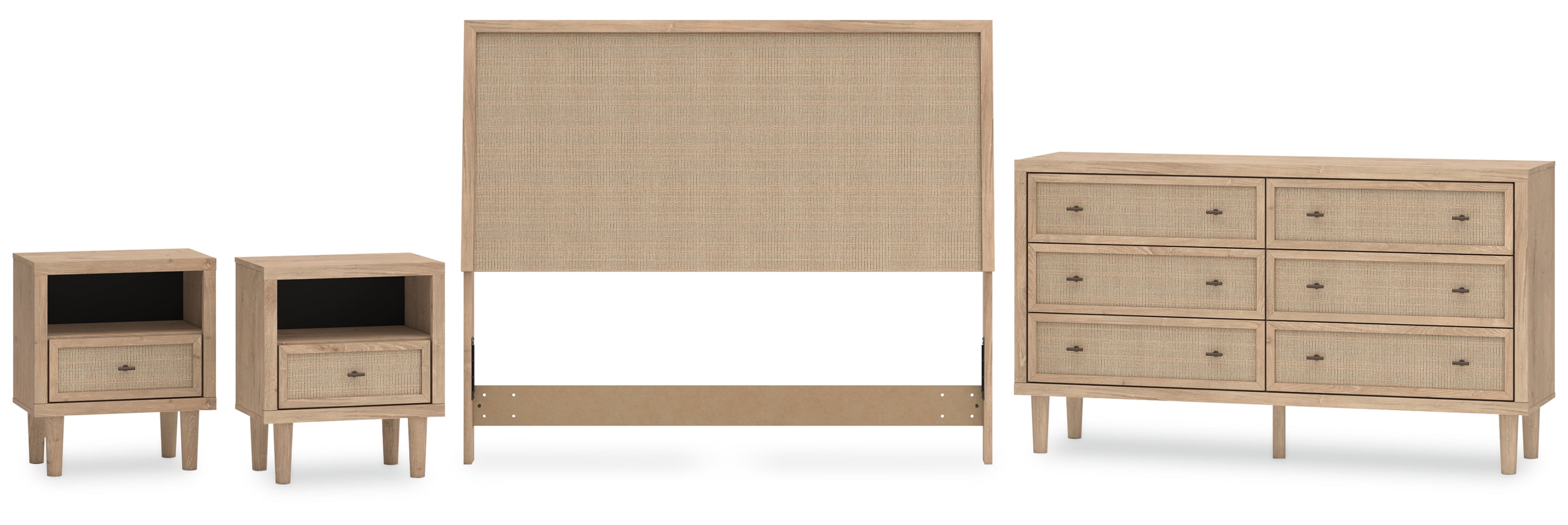 Cielden Queen Panel Headboard with Dresser and 2 Nightstands