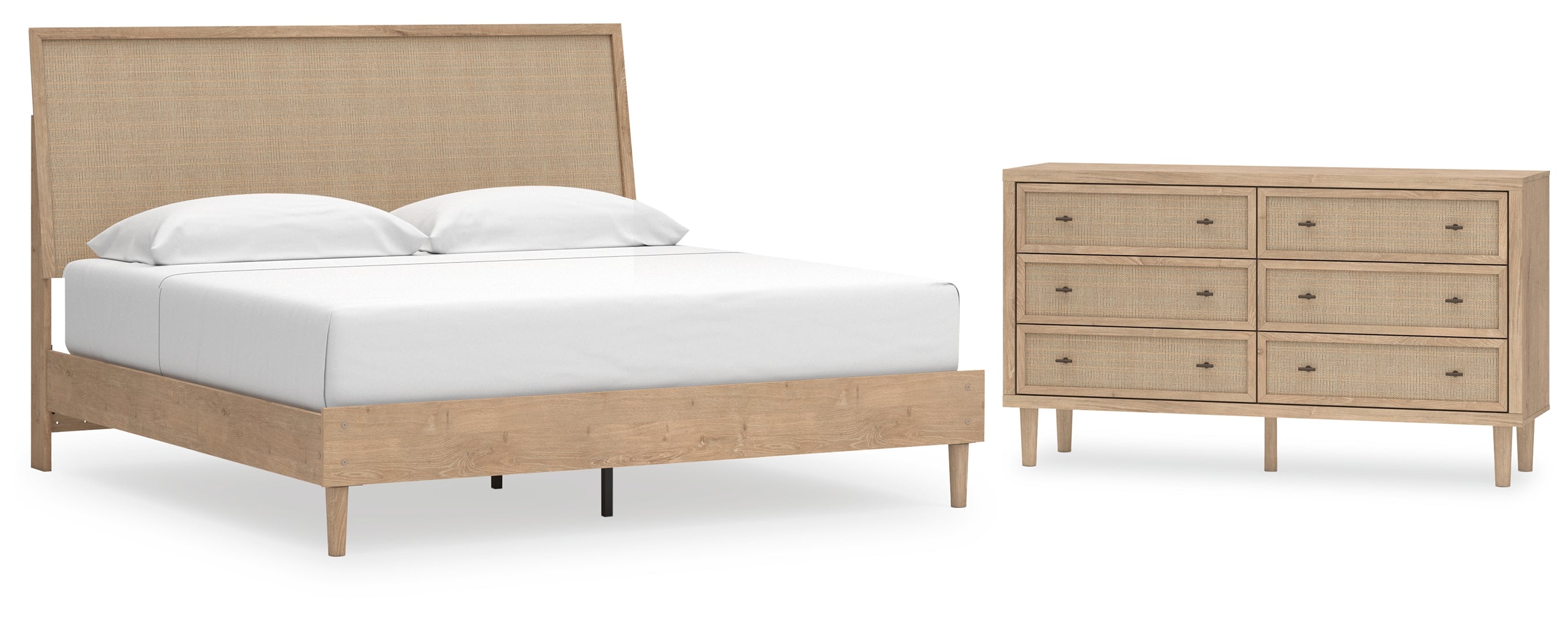 Cielden King Panel Bed with Dresser