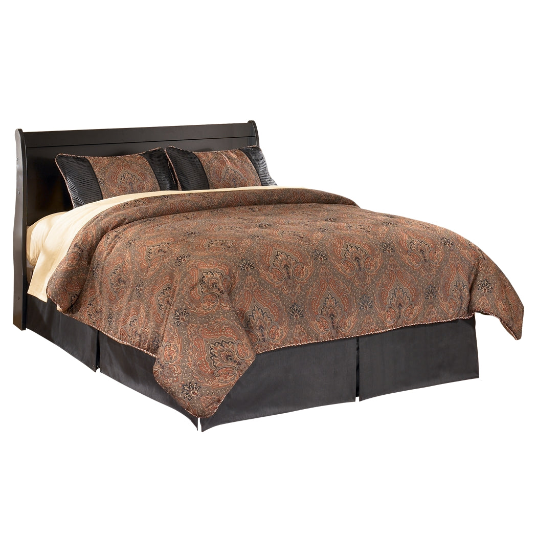 Huey Vineyard Black Sleigh Bedroom Set