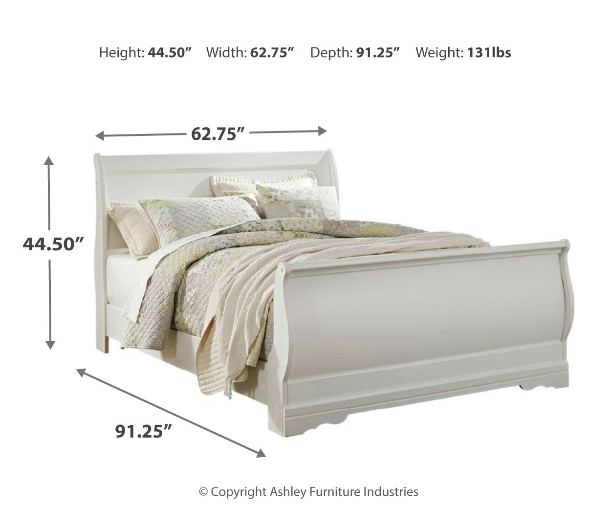 Anarasia Sleigh Bed