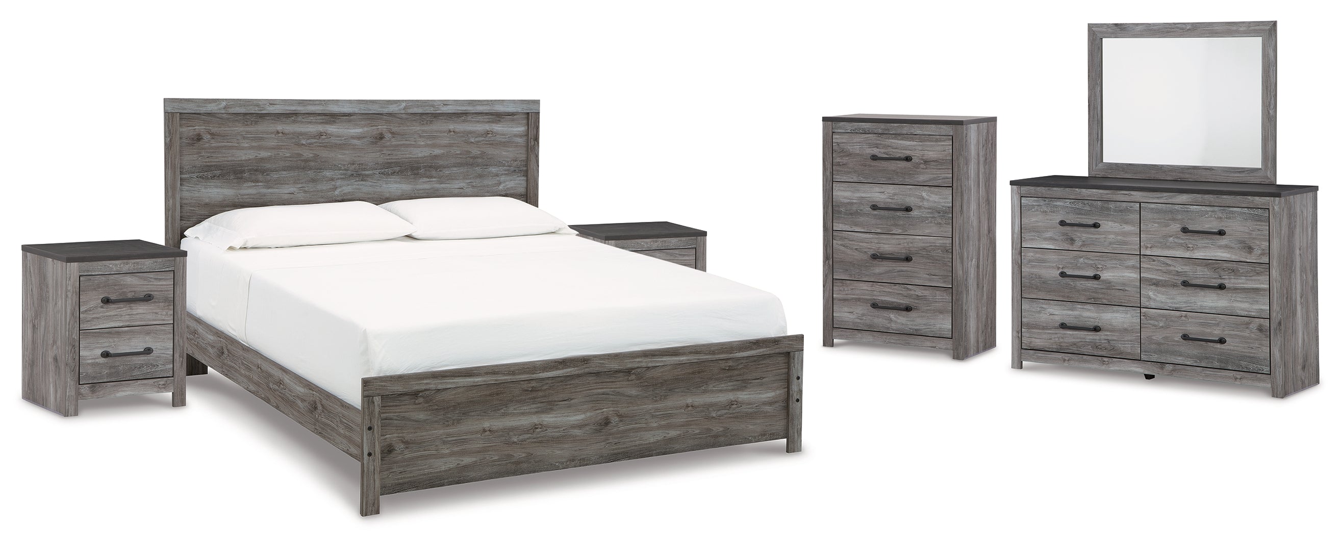 Bronyan Grey Panel Bedroom Set