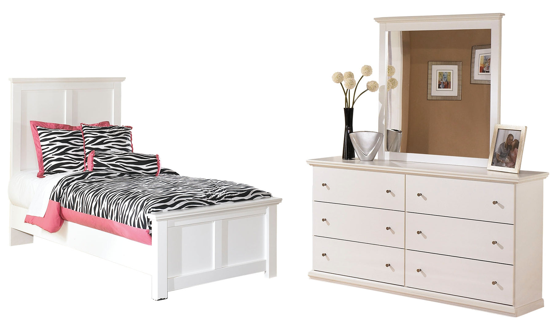 Bostwick Shoals Twin Panel Bed with Dresser