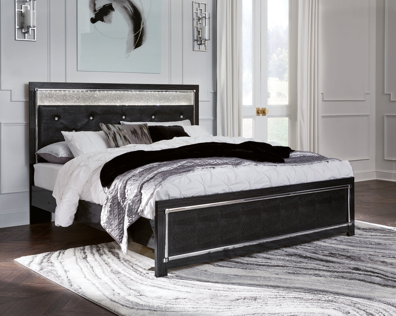 Kaydell King Upholstered Panel Bed