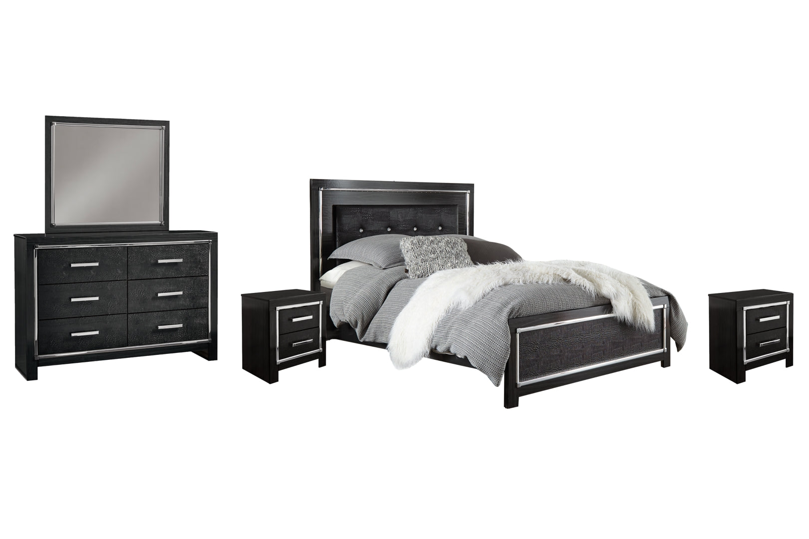 Kaydell Black Panel Bedroom Set