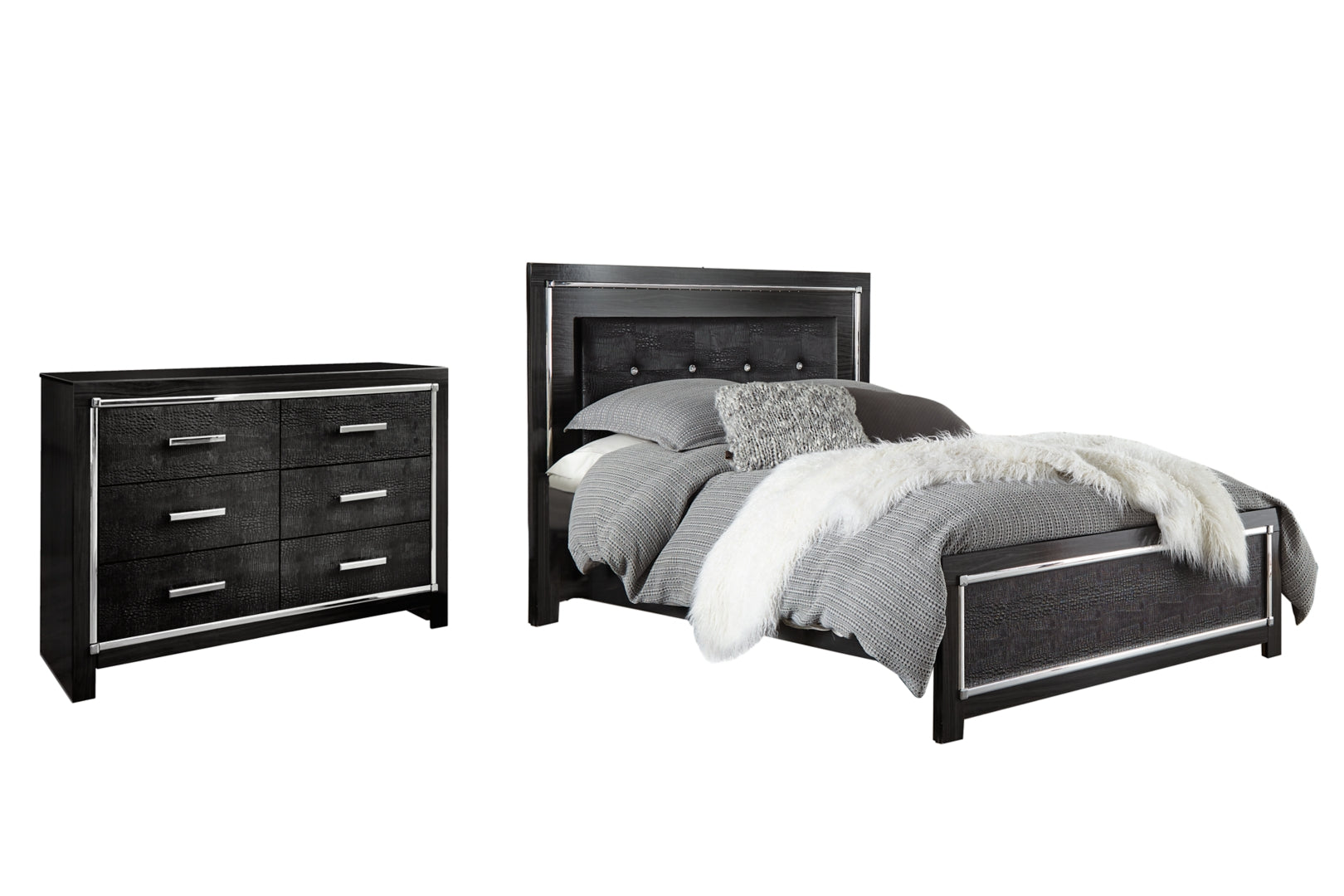 Kaydell Black Panel Bedroom Set