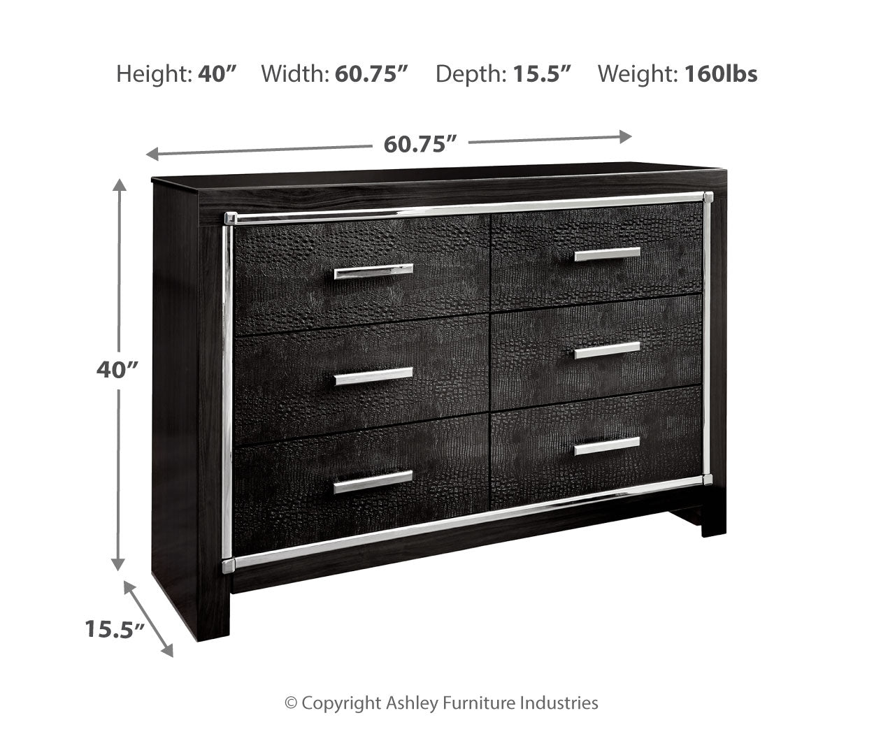 Kaydell Black Panel Bedroom Set