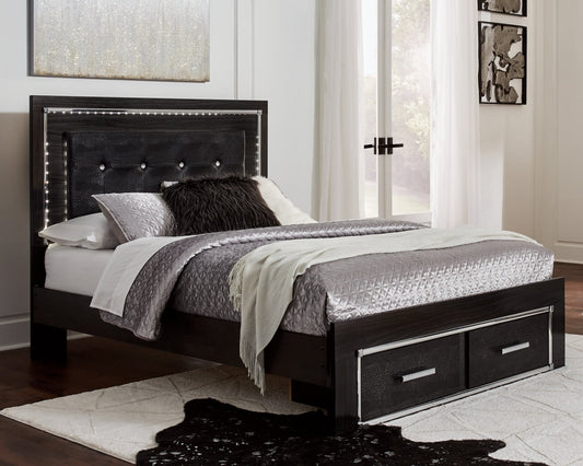 Kaydell Queen Upholstered Panel Bed with Storage