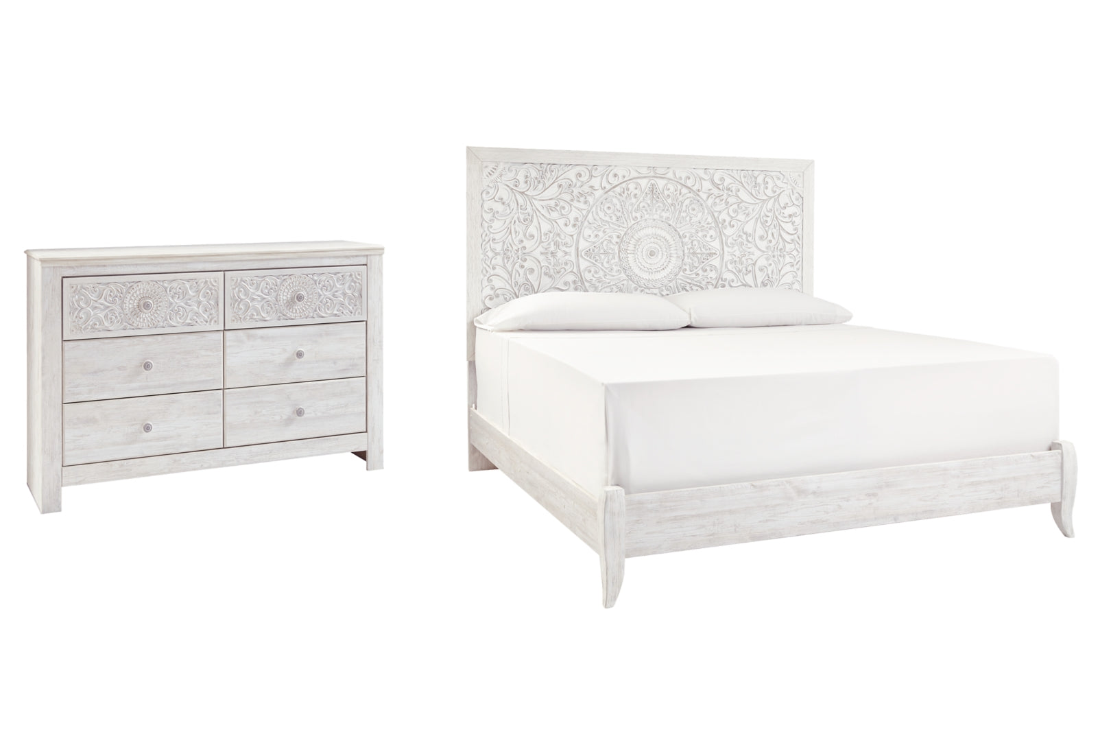 Paxberry White Panel Bedroom Set