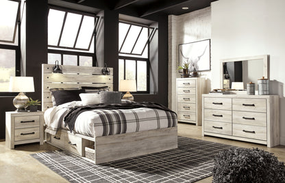 Cambeck Panel Bed with 2 Storage Drawers