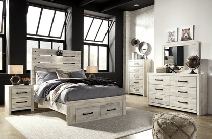 Cambeck Panel Bed with 2 Storage Drawers