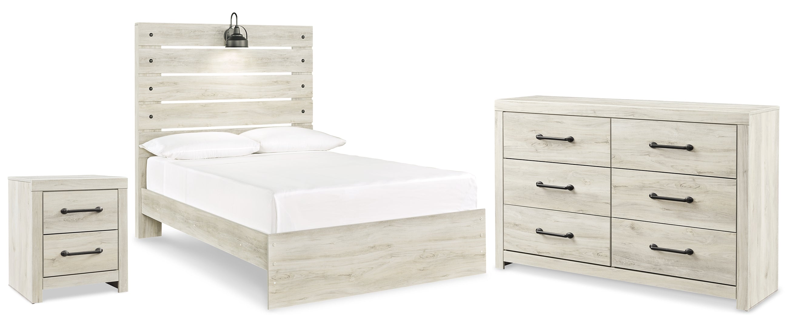 Cambeck Full Panel Bed with Dresser and Nightstand