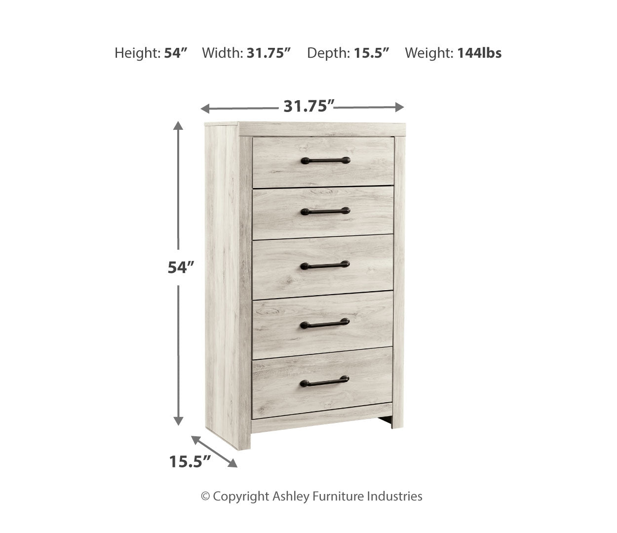 Cambeck Five Drawer Chest