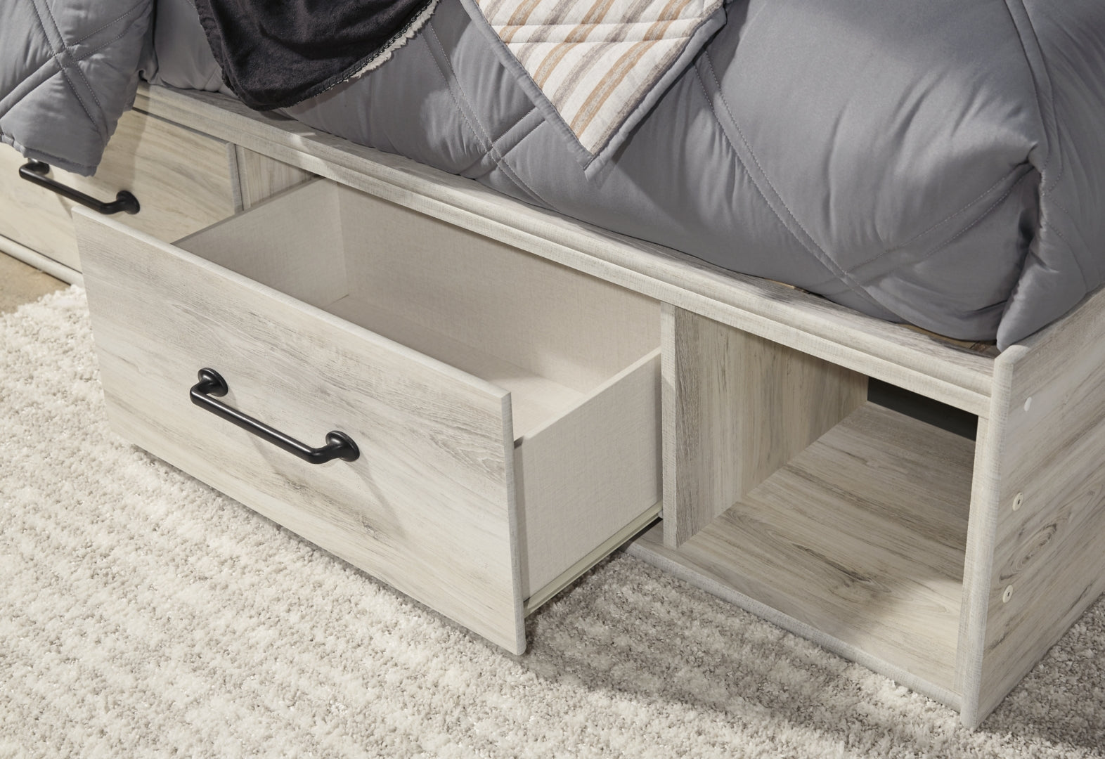 Cambeck Beige Panel Bedroom Set with Storage