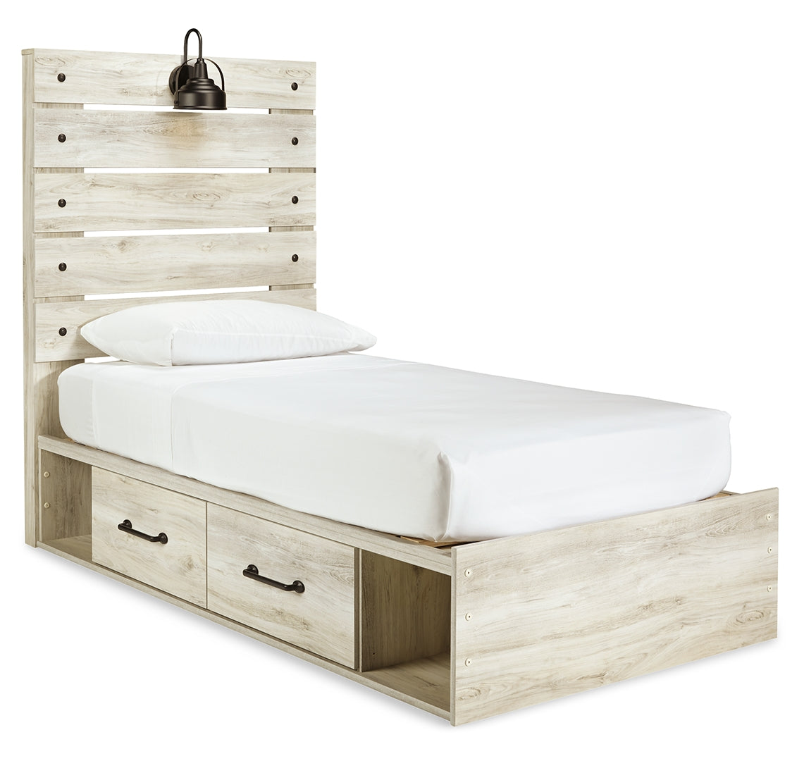 Cambeck Beige Panel Bedroom Set with Storage