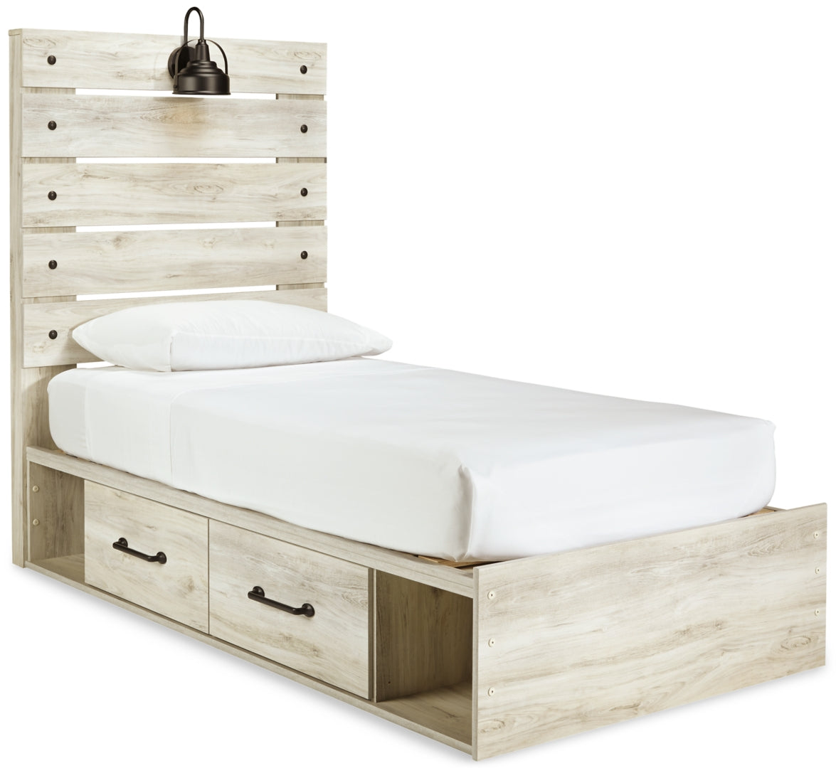 Cambeck Beige Panel Bedroom Set with Storage