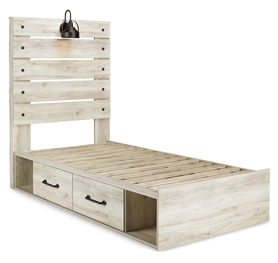 Cambeck Beige Panel Bedroom Set with Storage