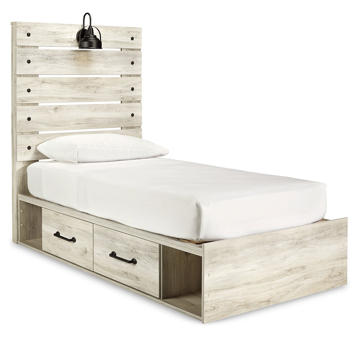 Cambeck Beige Panel Bedroom Set with Storage