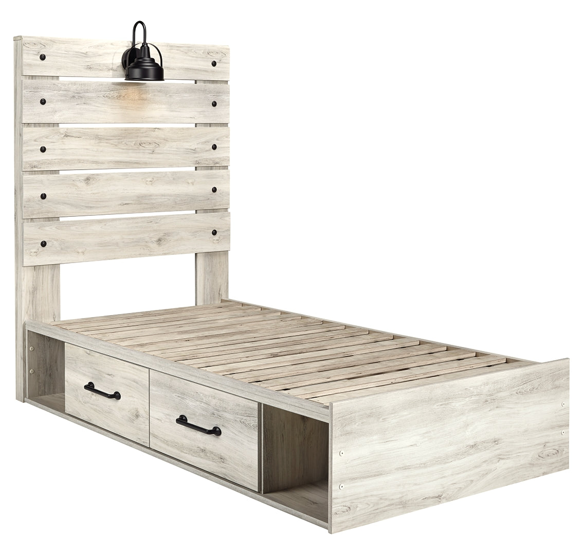 Cambeck Panel Bed with 2 Storage Drawers