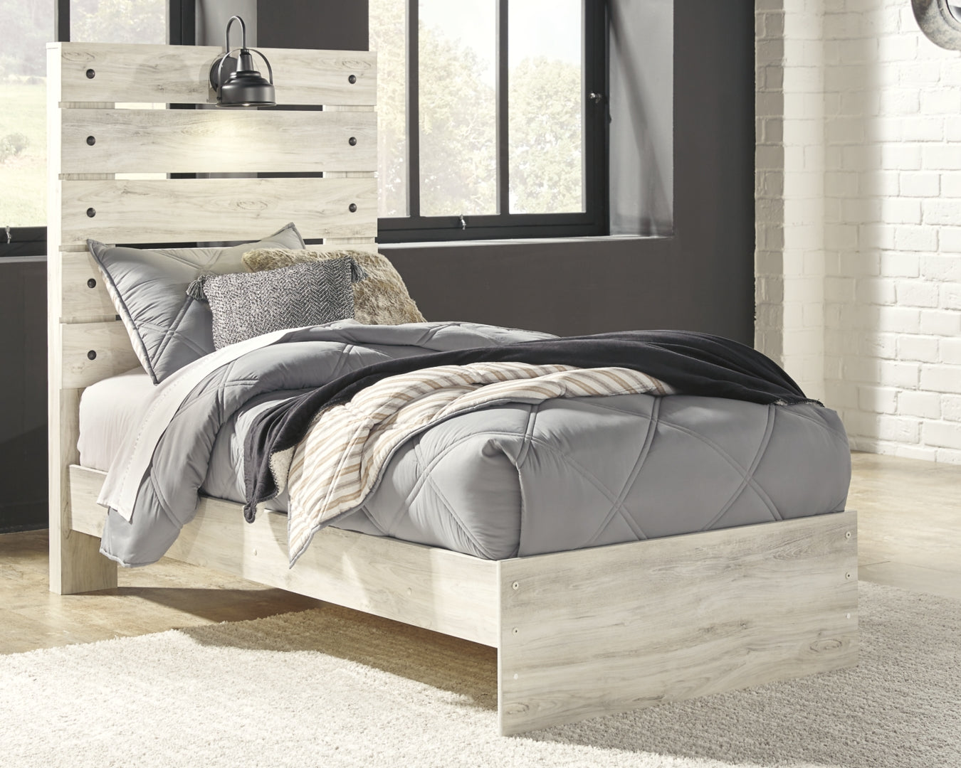 Cambeck Beige Panel Bedroom Set with Storage