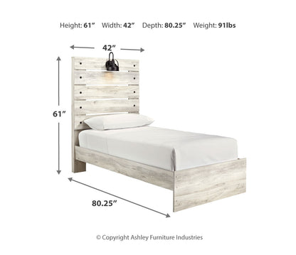 Cambeck Panel Bed with 2 Storage Drawers