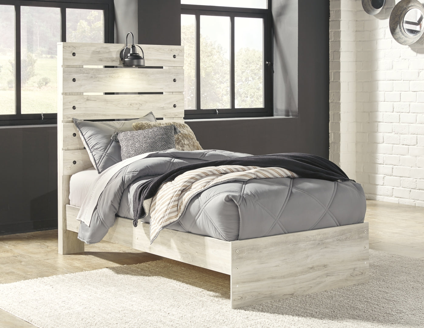 Cambeck Beige Panel Bedroom Set with Storage