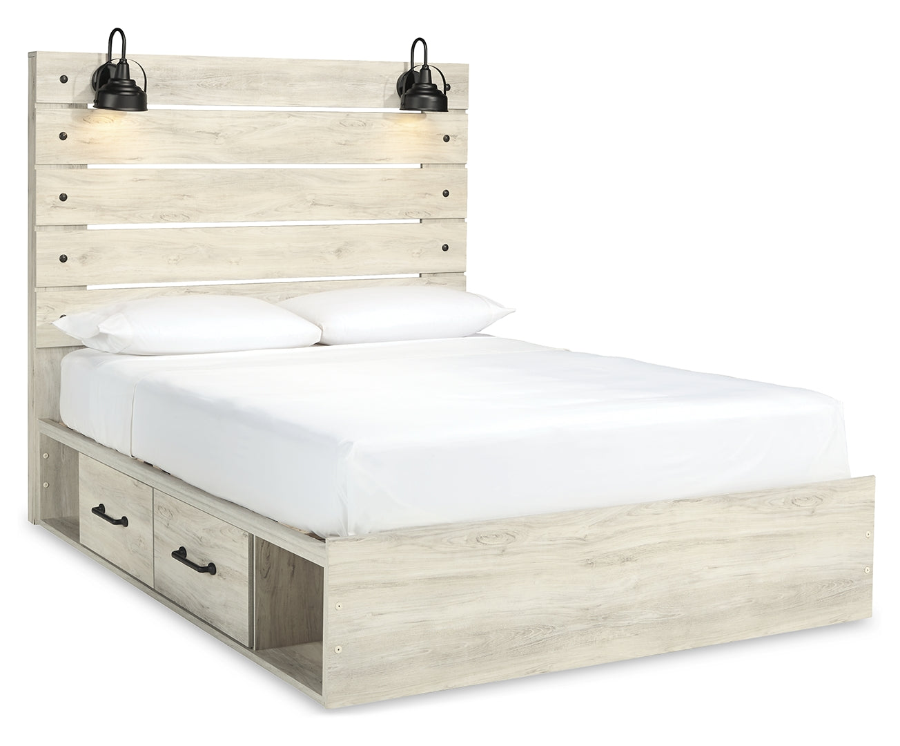 Cambeck Panel Bed with 2 Storage Drawers