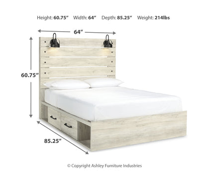 Cambeck Panel Bed with 2 Storage Drawers