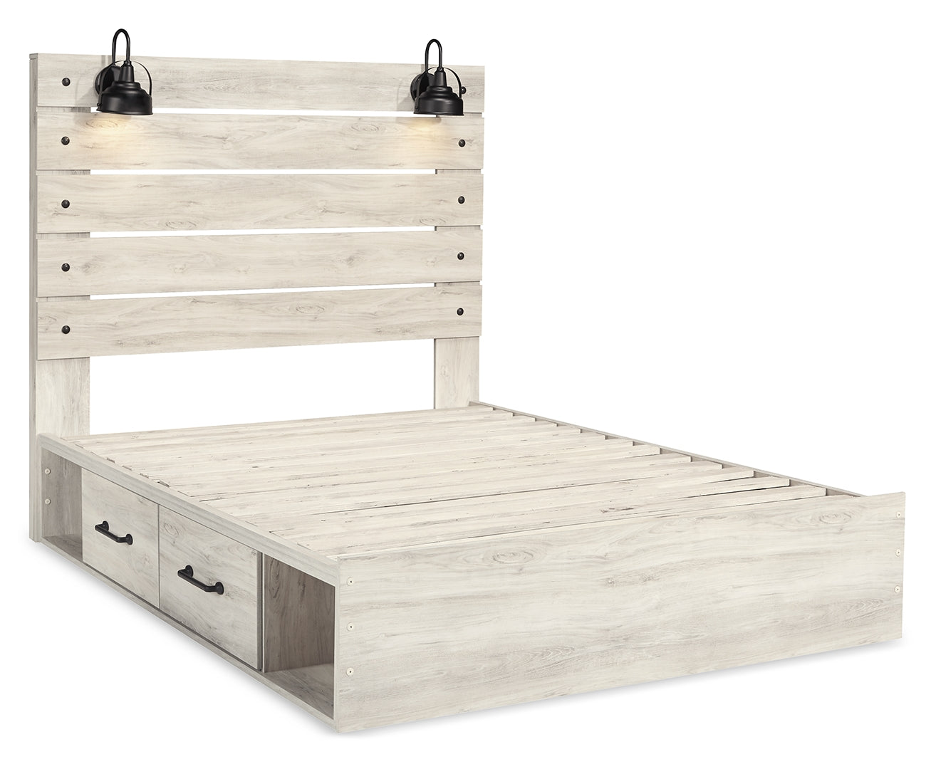 Cambeck Panel Bed with 2 Storage Drawers