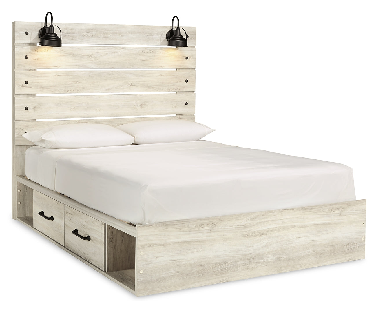 Cambeck Panel Bed with 2 Storage Drawers