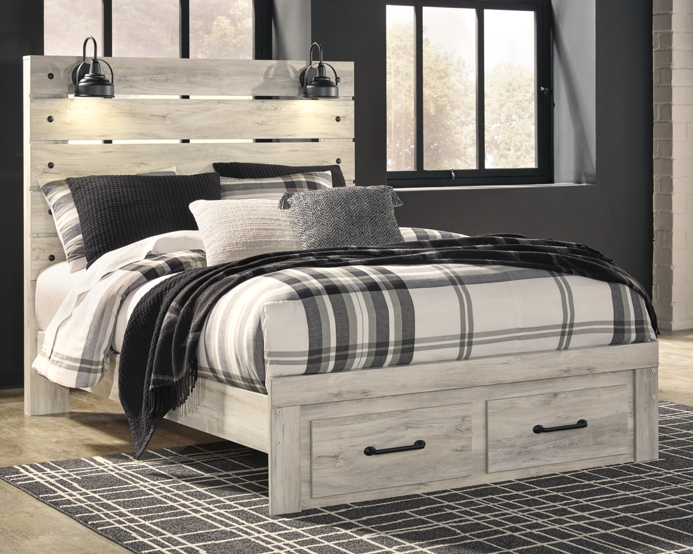 Cambeck Beige Panel Bedroom Set with Storage